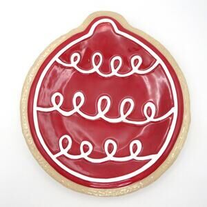 Fitz & Floyd Santa’s Kitchen Ornament Small Ceramic Platter Red Cookie Plate